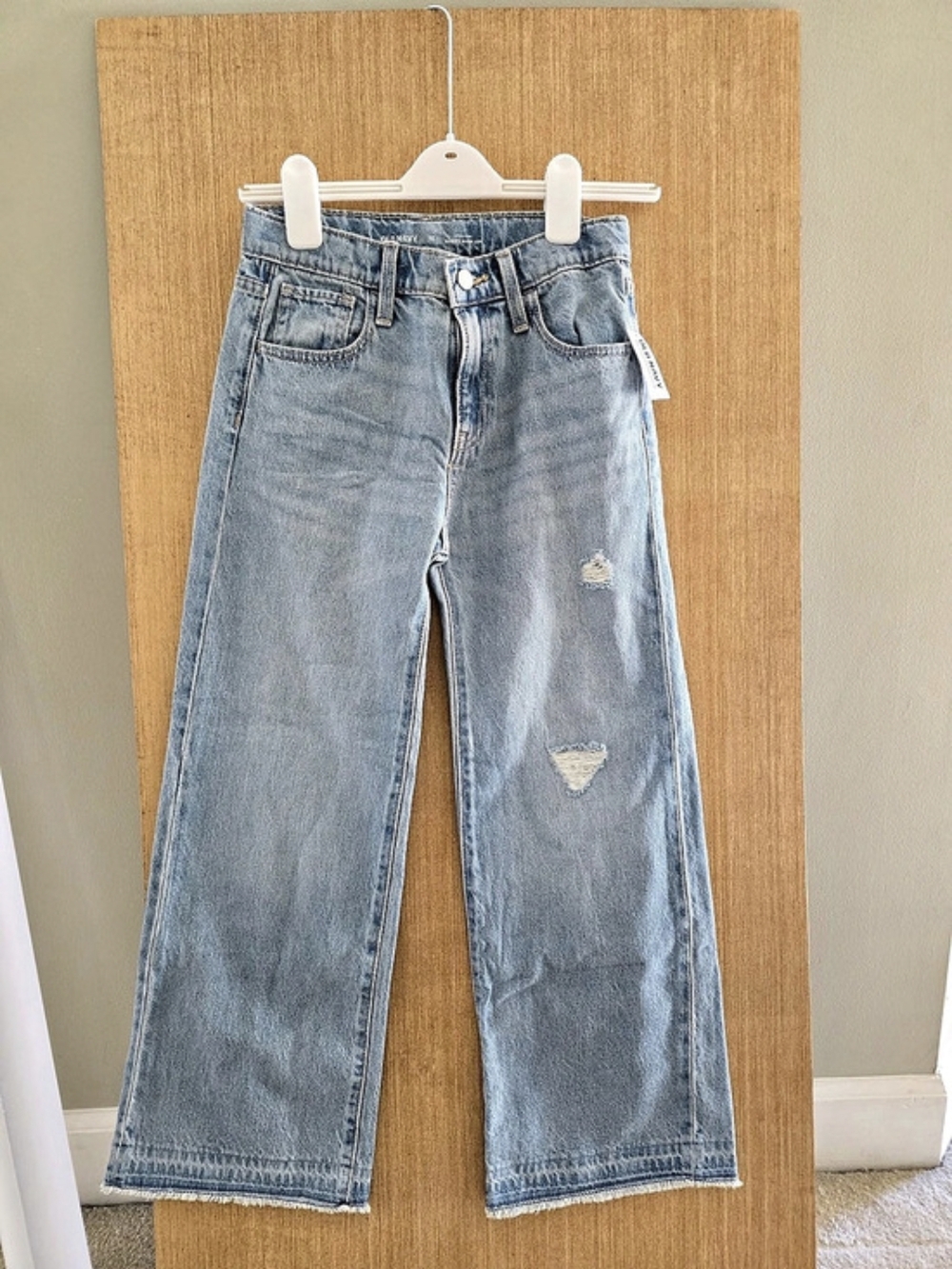 OLD NAVY Wide Leg Distressed Jeans in Blue